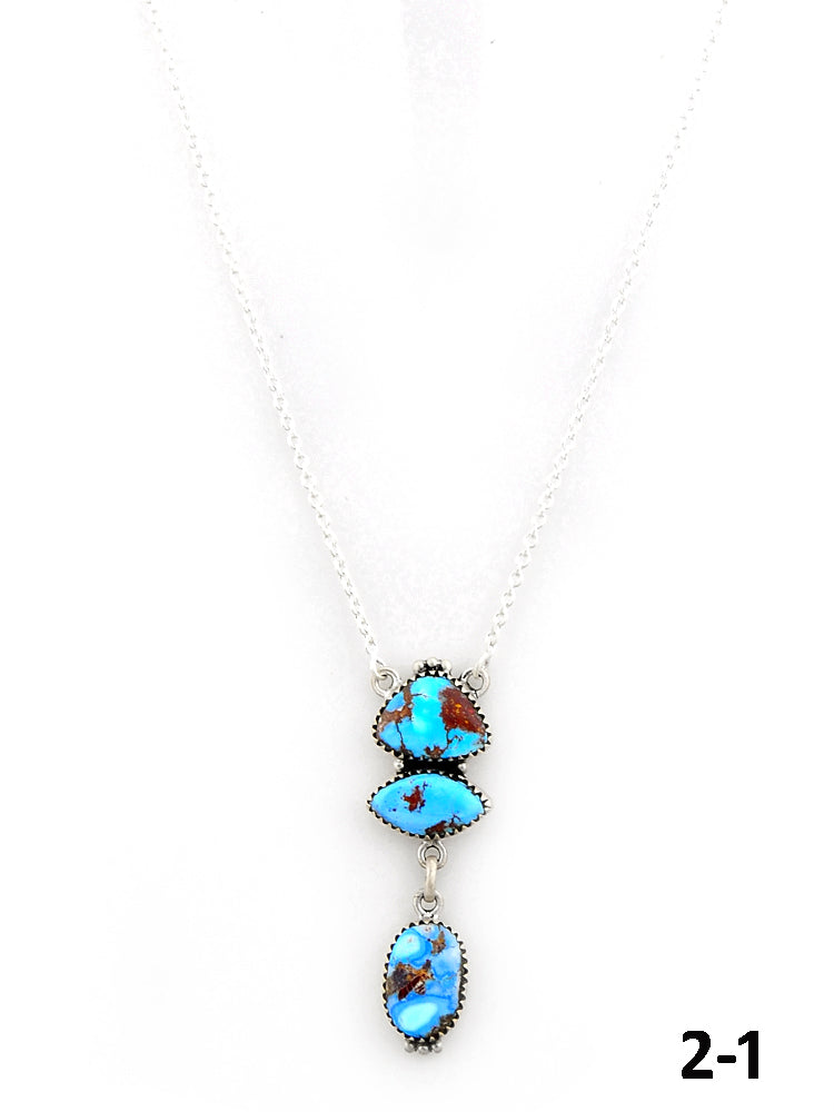 Southwest Made Golden Hills Turquoise & Sterling Silver Necklace