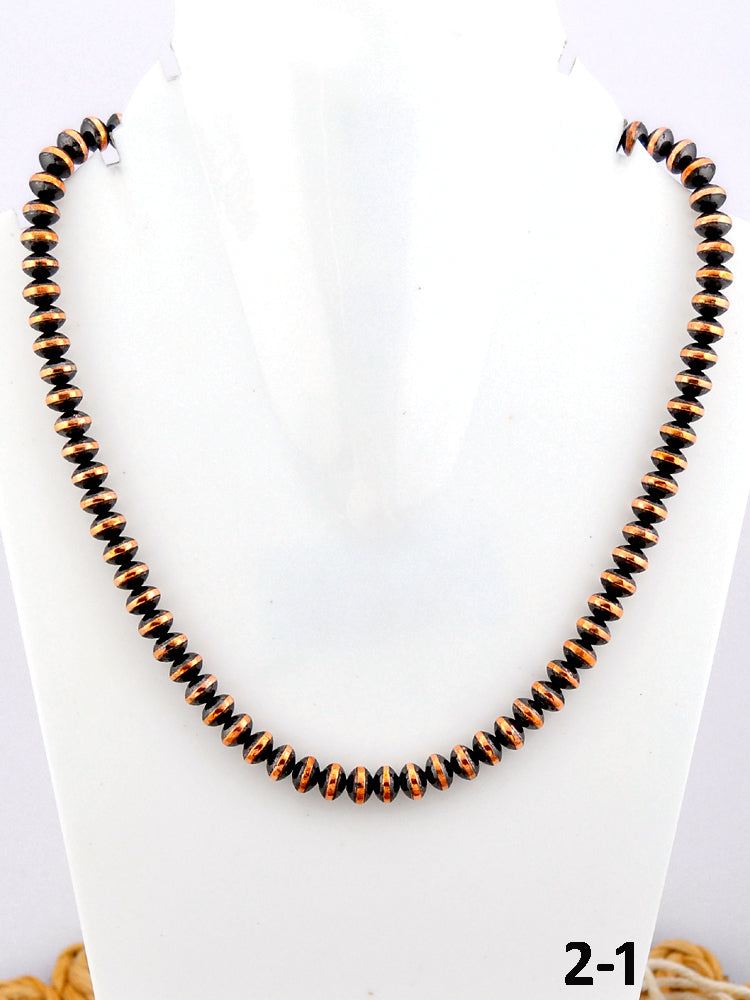 Southwest Handmade Copper Beaded Necklace 8mm