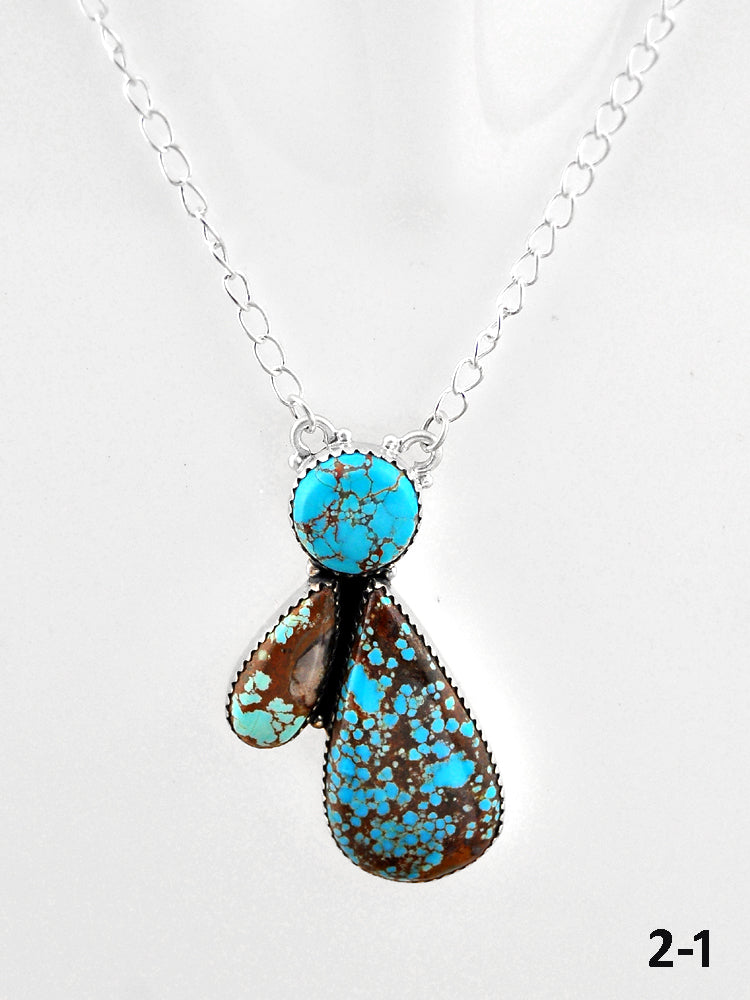 Southwest Made No.8 Turquoise & Sterling Silver Necklace