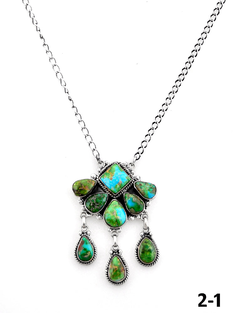 Southwest Handmade Sonoran Mountain Turquoise & Sterling Silver Necklace