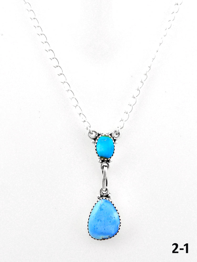 Southwest Made Golden Hill’s Turquoise & Sterling Silver Necklace