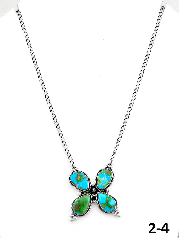 Southwest Handmade Sonoran Mountain Turquoise & Sterling Silver Necklace