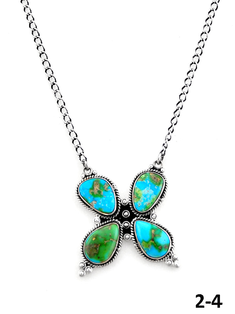 Southwest Handmade Sonoran Mountain Turquoise & Sterling Silver Necklace