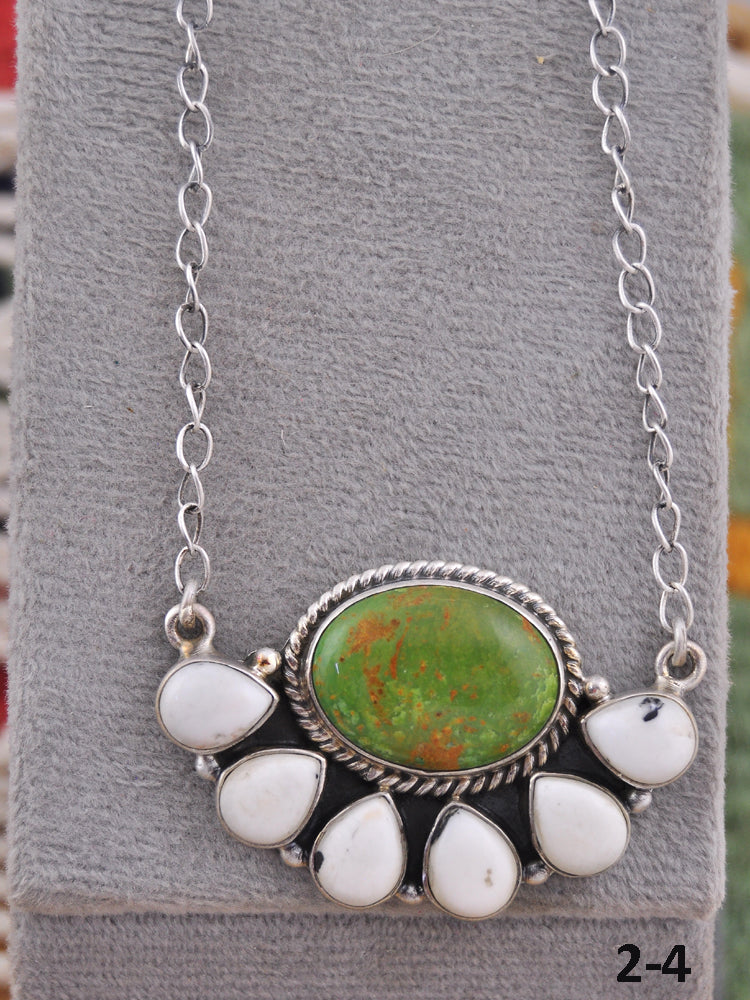 Southwest Made Multi Stone & Sterling Silver Necklace