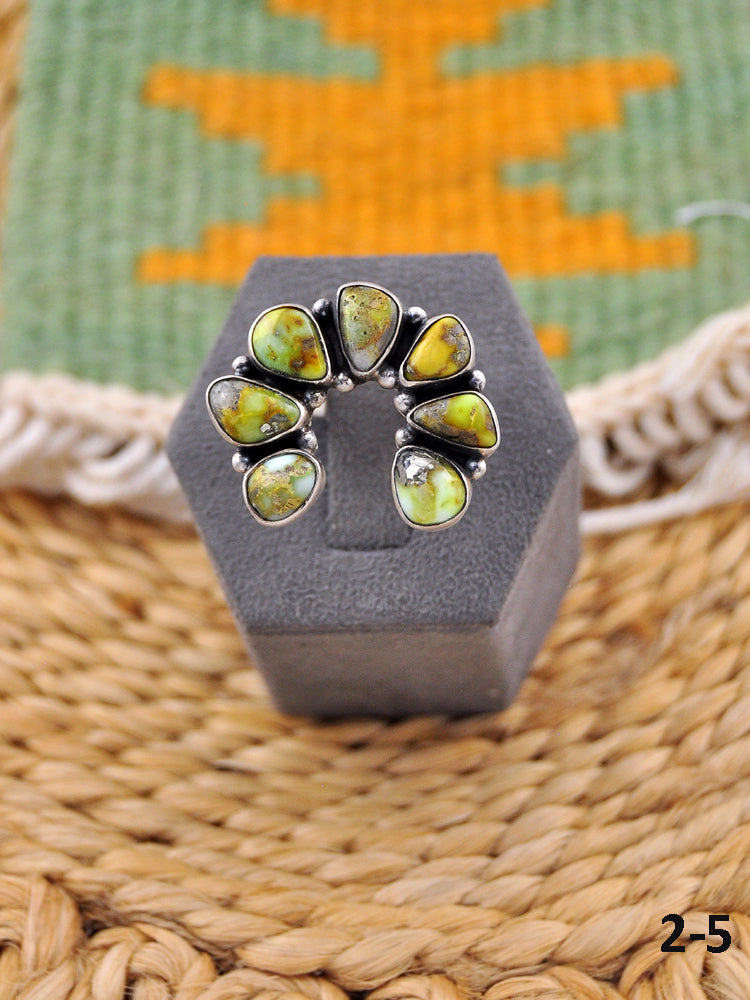 Southwest Made Palomino & Sterling Silver Adjustable Naja Ring