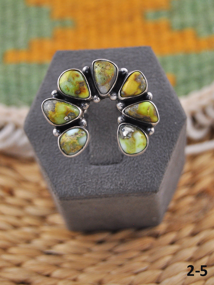 Southwest Made Palomino & Sterling Silver Adjustable Naja Ring