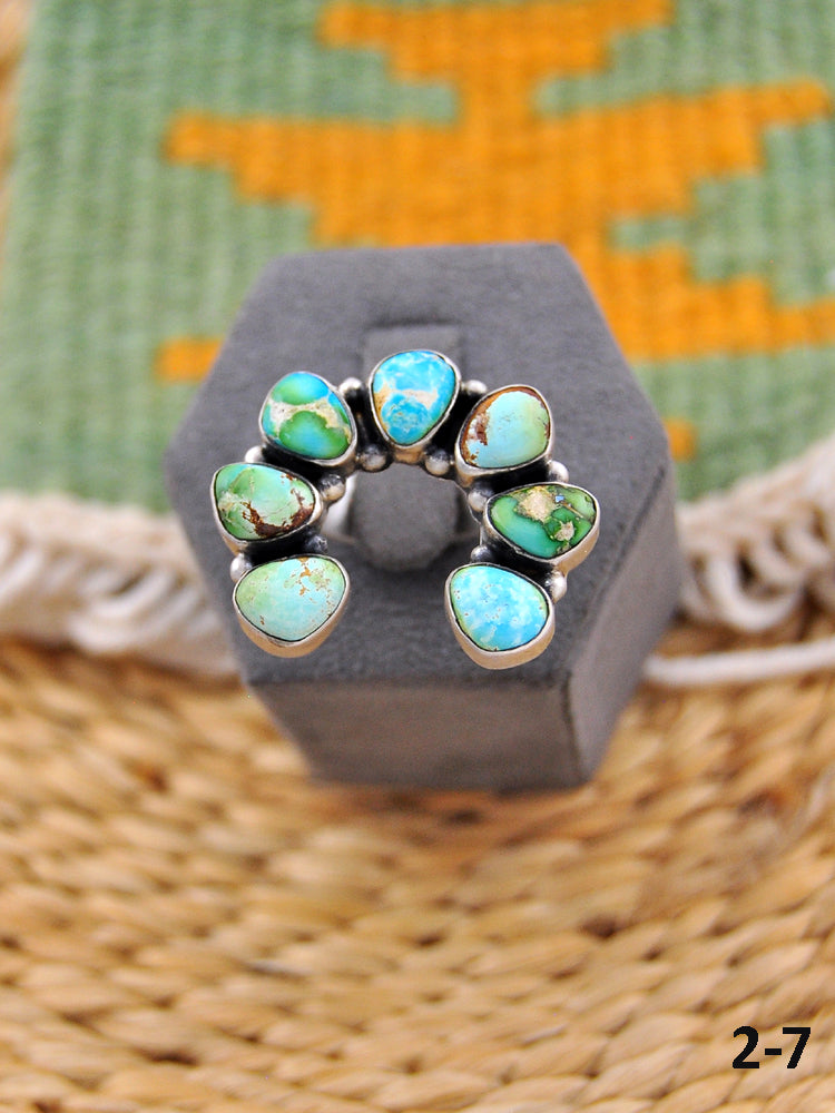 Southwest Made Sonoran Mountain Turquoise & Sterling Silver Adjustable Ring