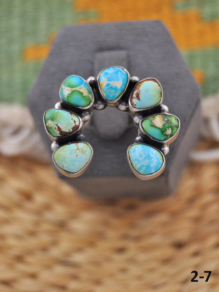 Southwest Made Sonoran Mountain Turquoise & Sterling Silver Adjustable Ring
