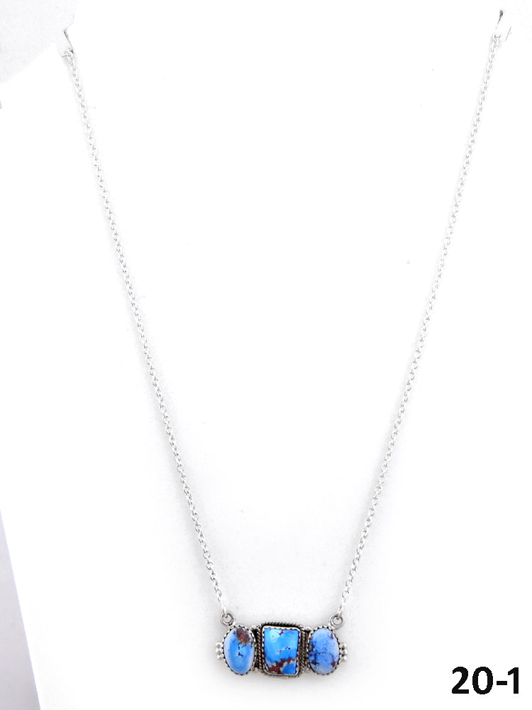 Southwest Handmade Golden Hills & Sterling Silver Necklace
