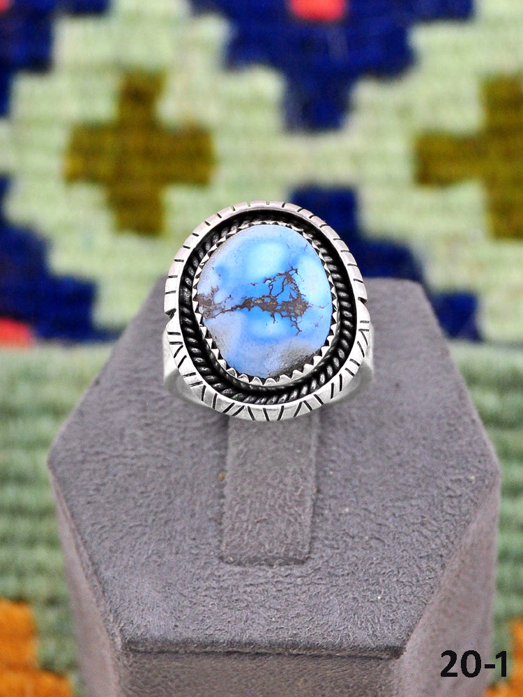 Southwest Made Golden Hills & Sterling Silver Adjustable Ring