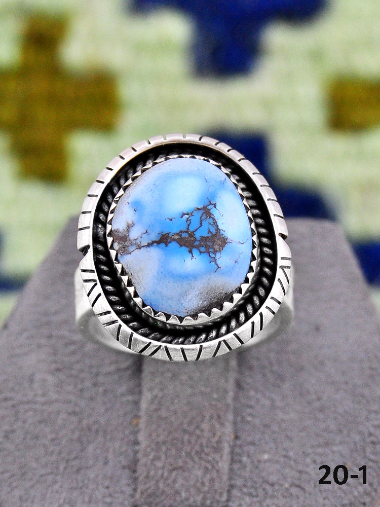 Southwest Made Golden Hills & Sterling Silver Adjustable Ring