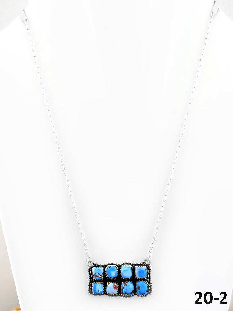 Southwest Handmade Golden Hills Turquoise & Sterling Silver Necklace