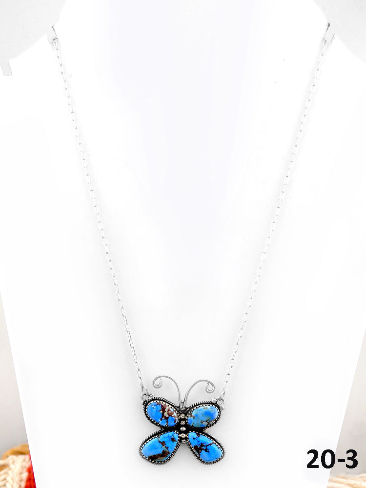 Southwest Handmade Golden Hills Turquoise & Sterling Silver Necklace