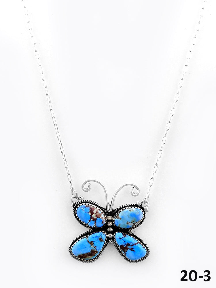 Southwest Handmade Golden Hills Turquoise & Sterling Silver Necklace