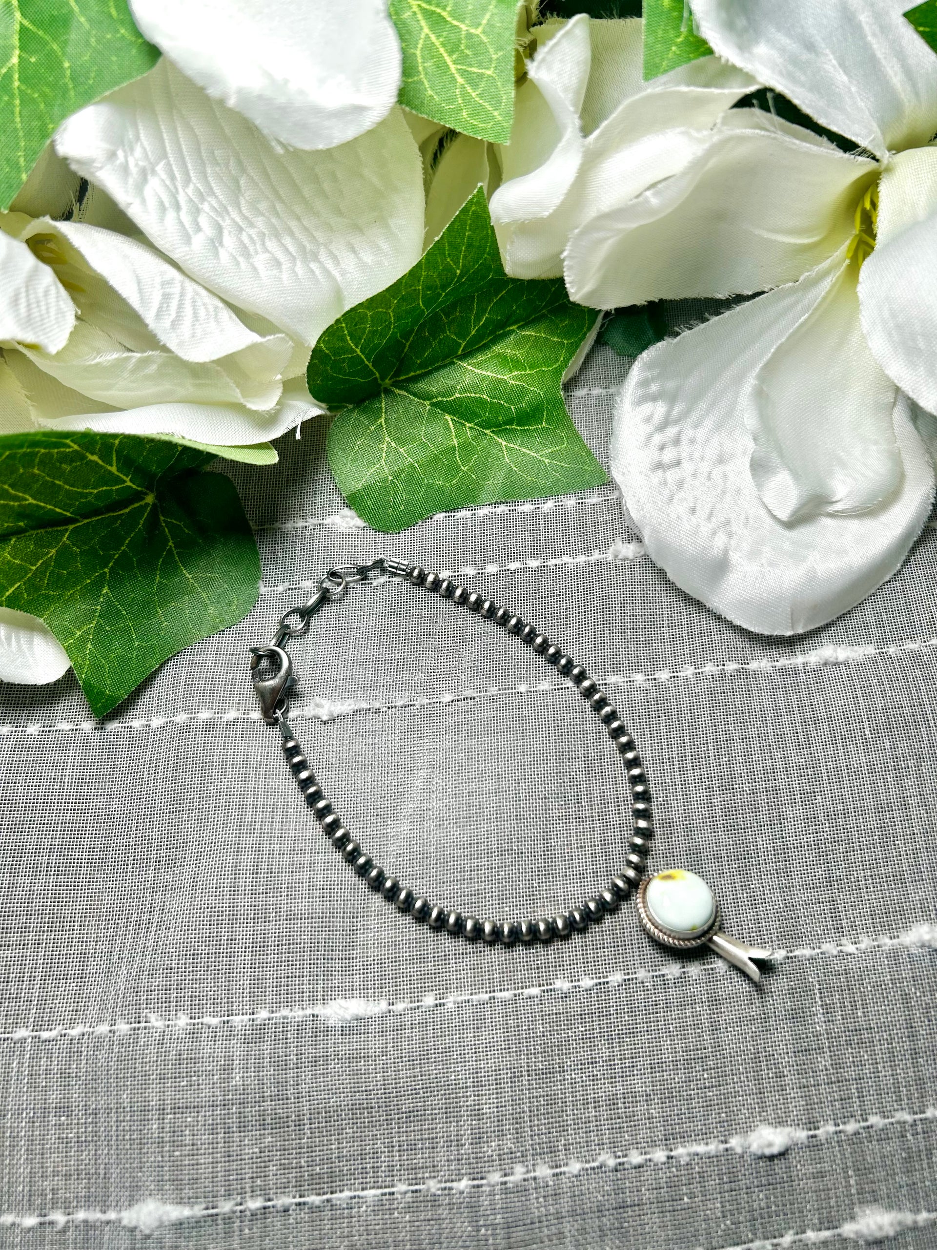 George Rios Palomino Variscite & Sterling Silver Bracelet