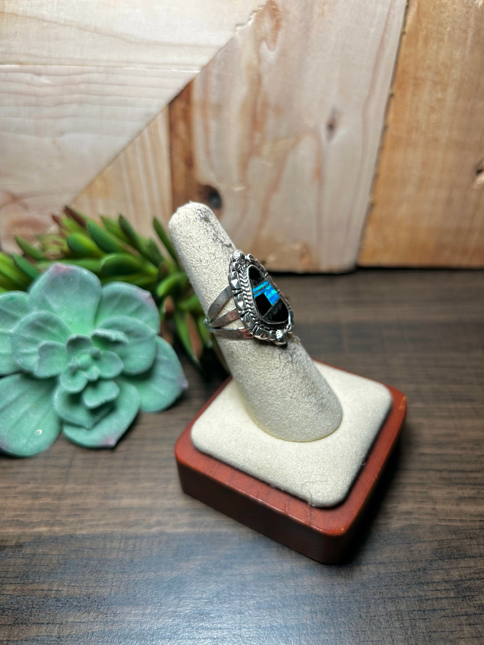 James Mannygoats Multi Stone & Sterling Silver Ring Size 5.75