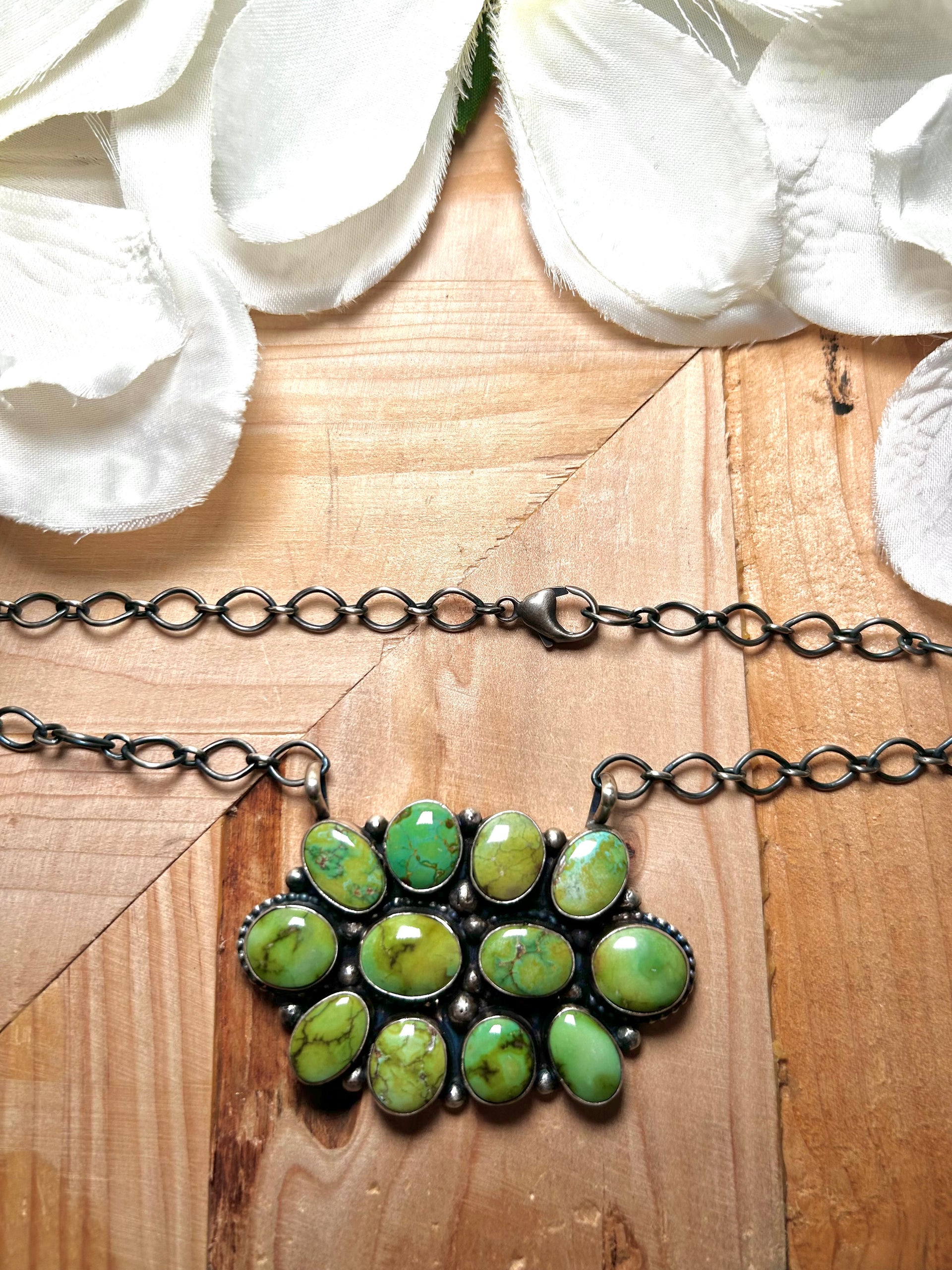 Travis Jim Sonoran Gold Turquoise & Sterling Silver Necklace