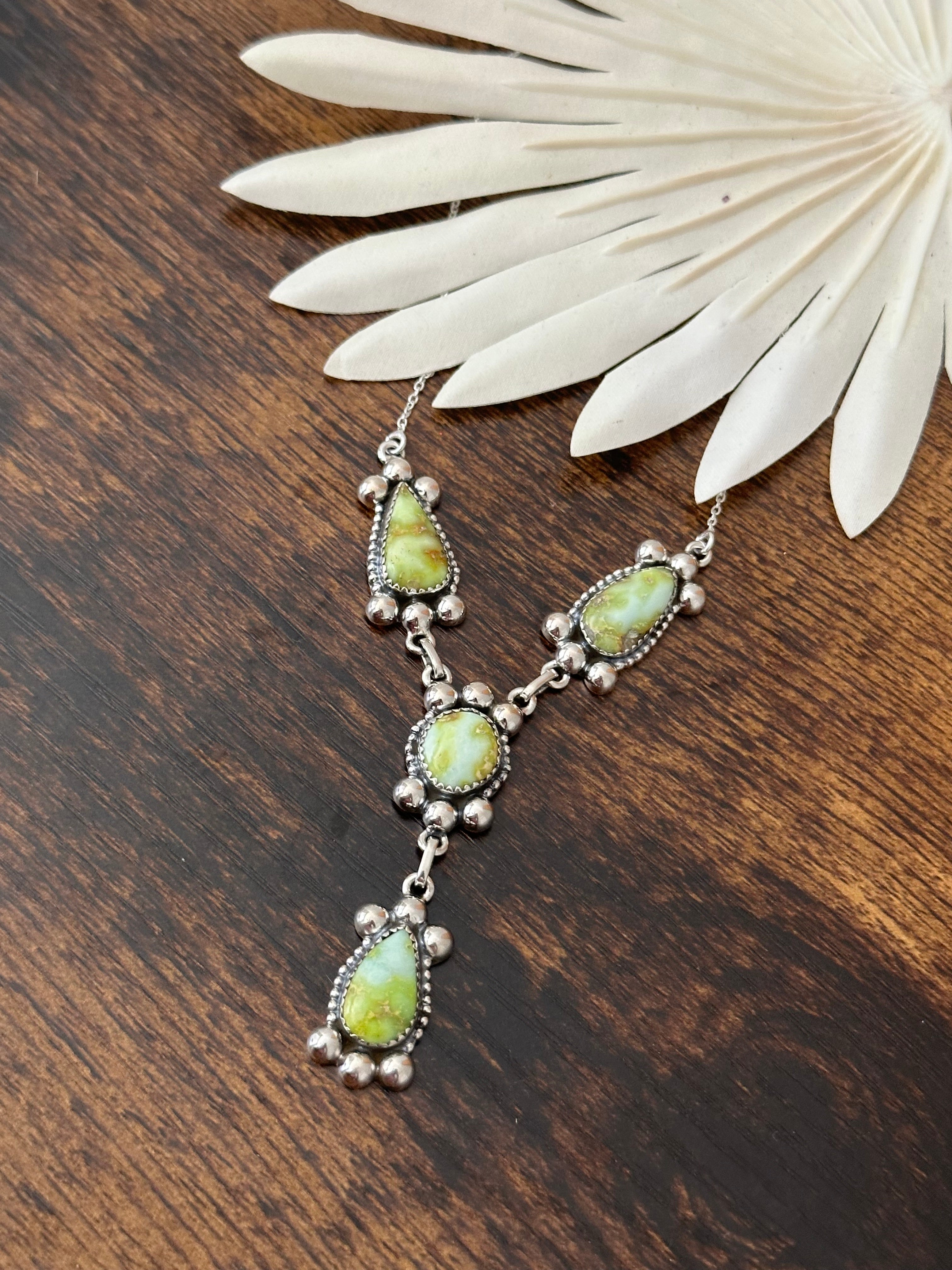 TTD Palomino Variscite & Sterling Silver Necklace