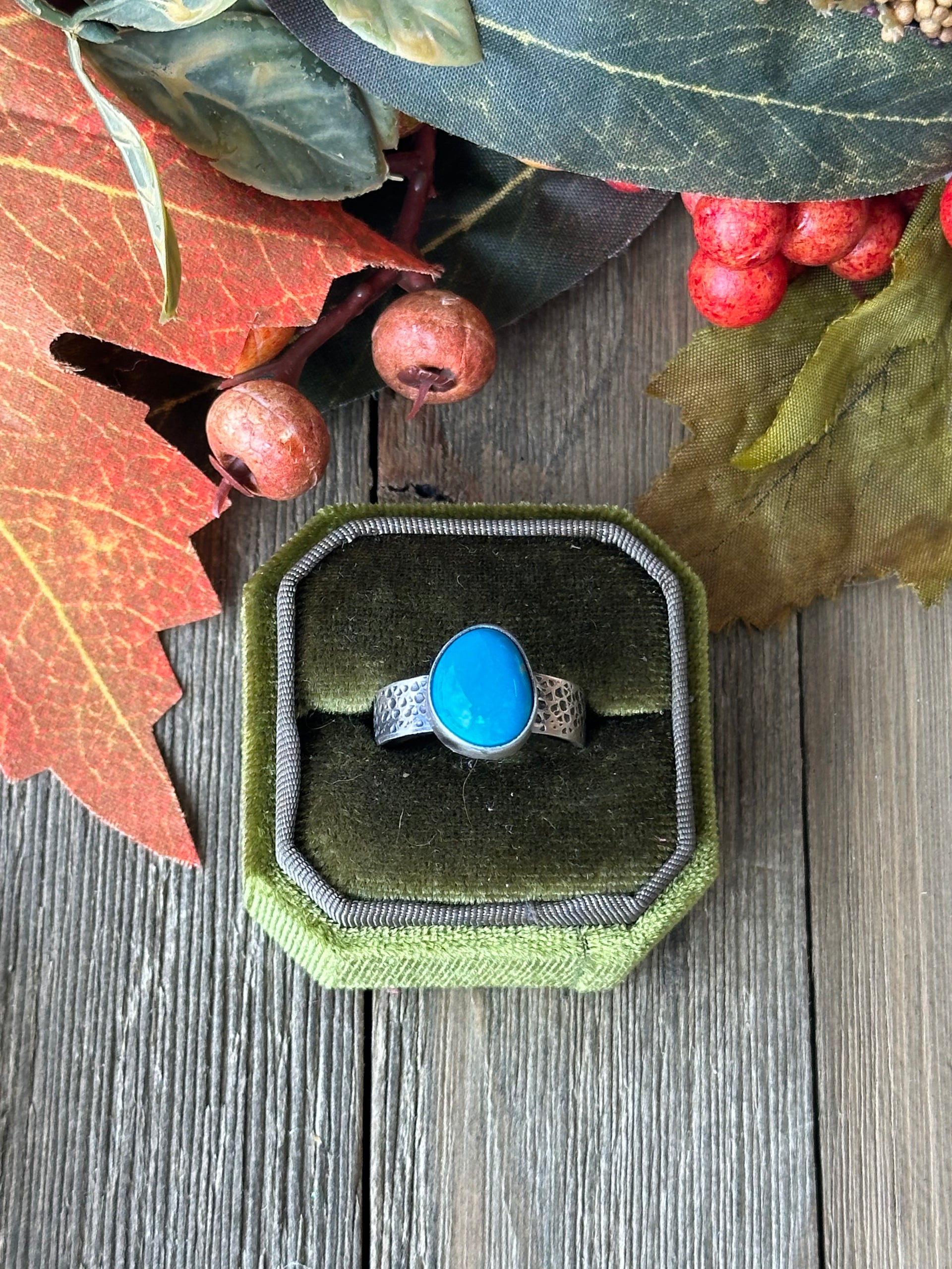 Scott Skeets Blue Ridge Turquoise &  Sterling Silver Ring