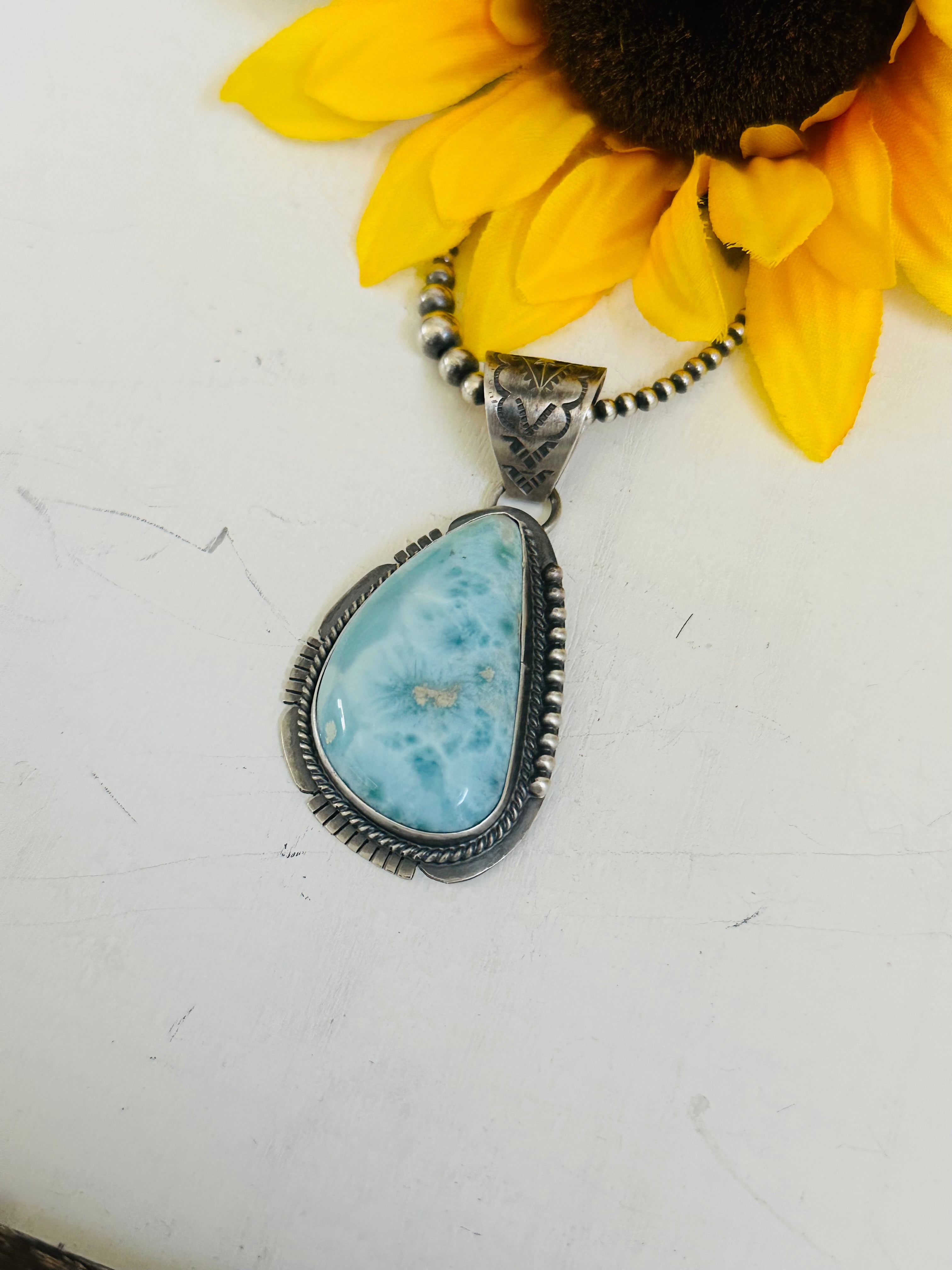 Jon Nelson Larimar & Sterling Silver Pendant