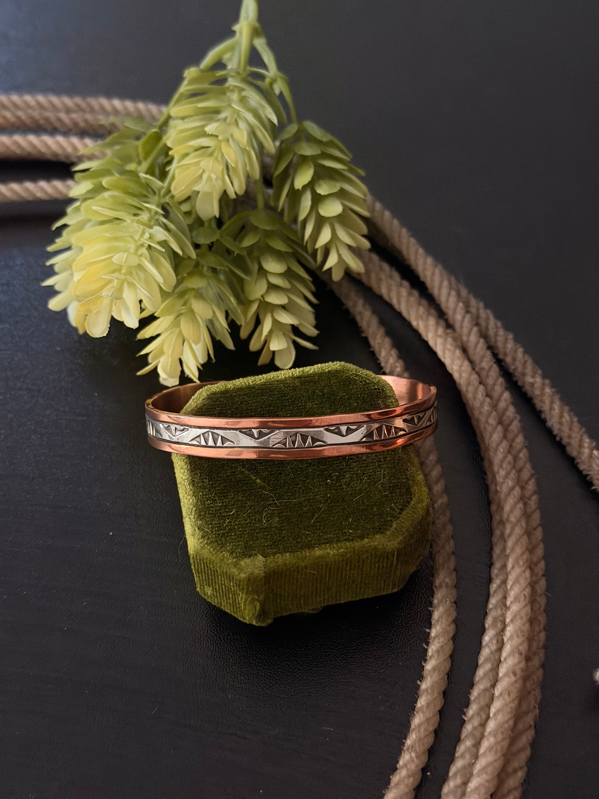 Wylie Secatero Copper & Sterling Silver Cuff Bracelet