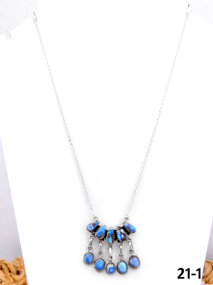Southwest Handmade Golden Hills & Sterling Silver Necklace