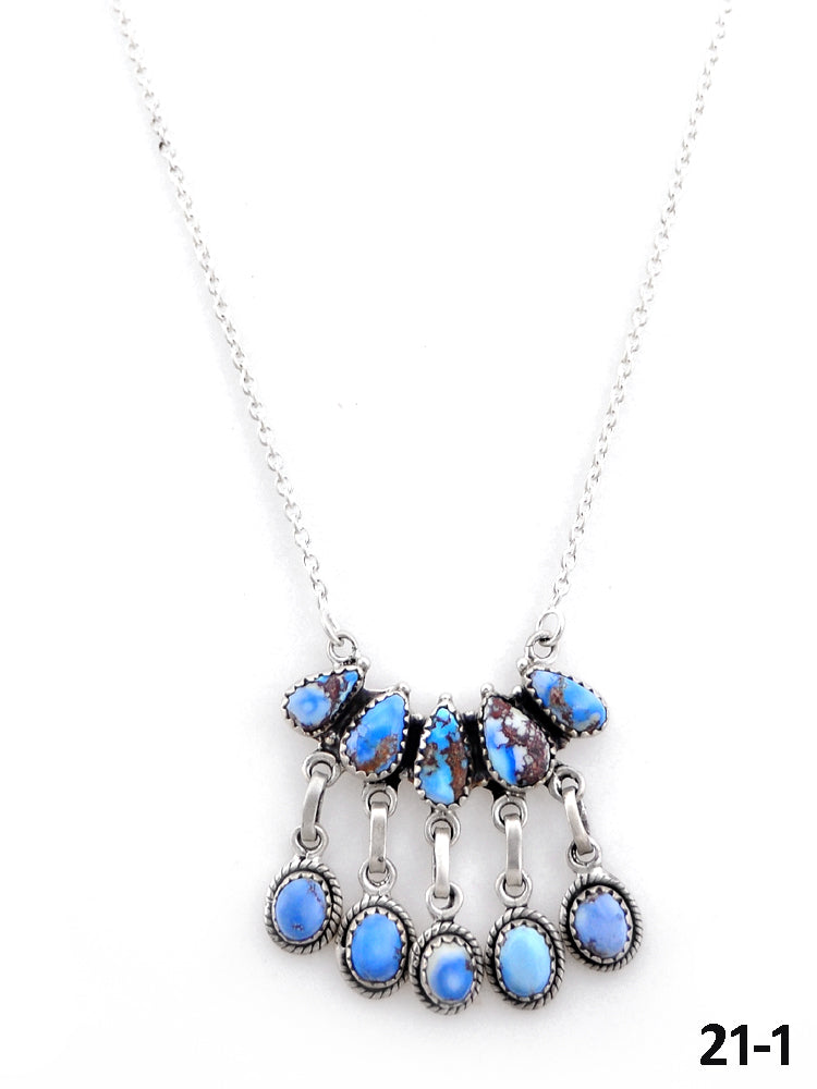 Southwest Handmade Golden Hills & Sterling Silver Necklace