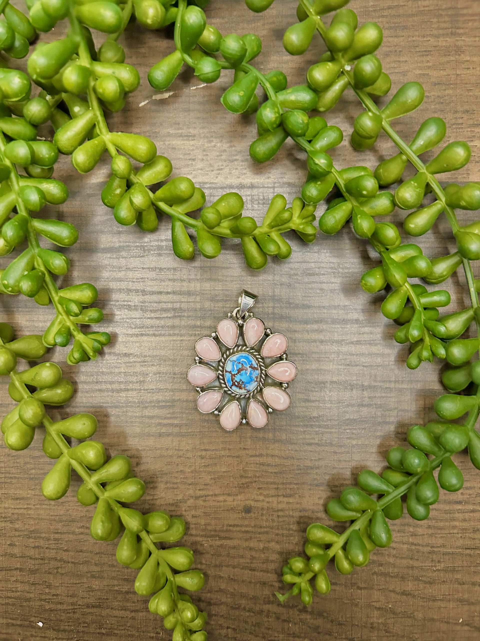 Southwest Multi Stone & Sterling Silver Pendant