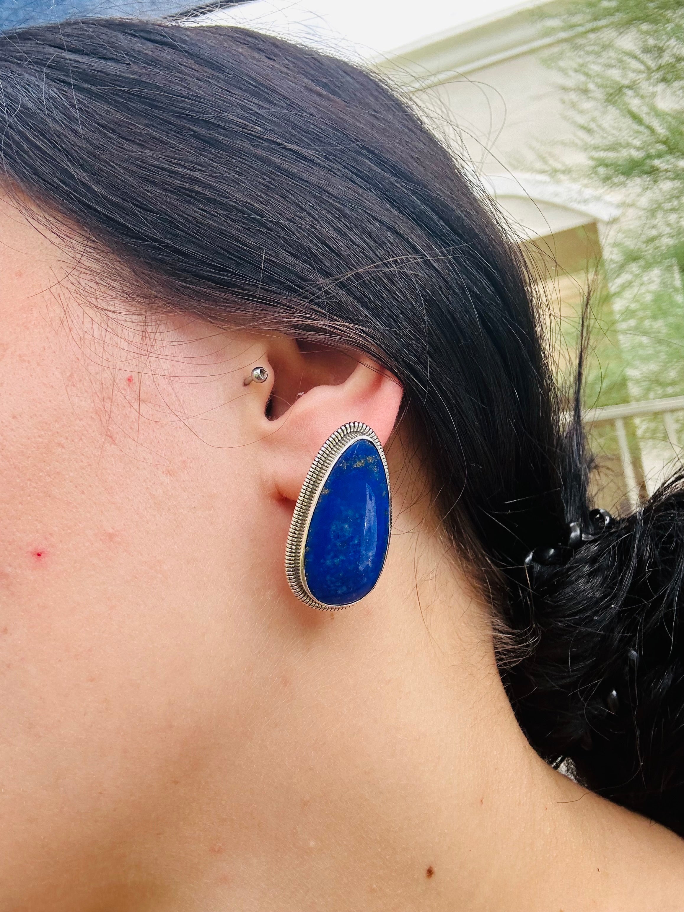 Wydell Billie Lapis & Sterling Silver Earrings