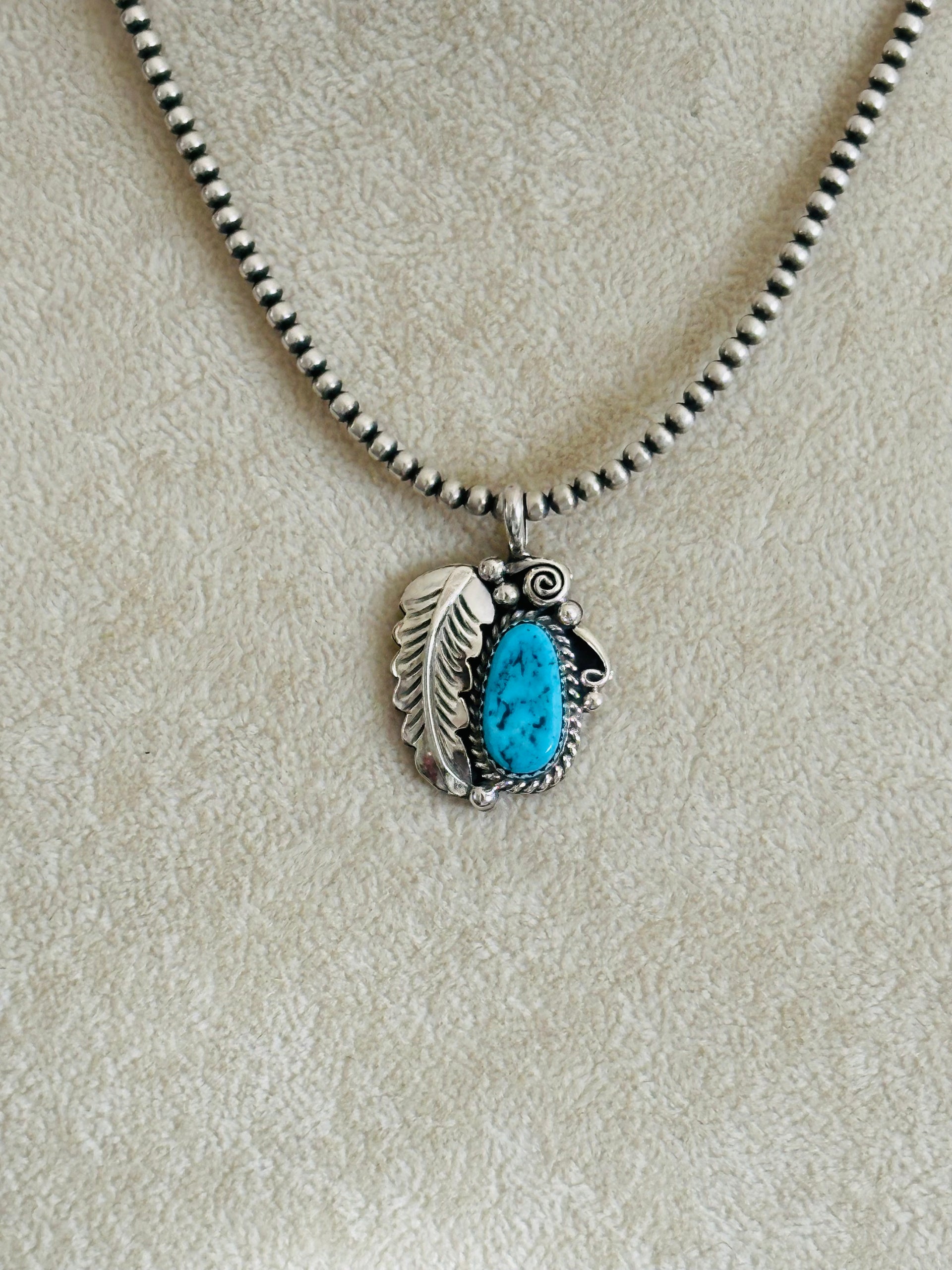 Julia Etsitty Kingman Turquoise & Sterling Silver Pendants