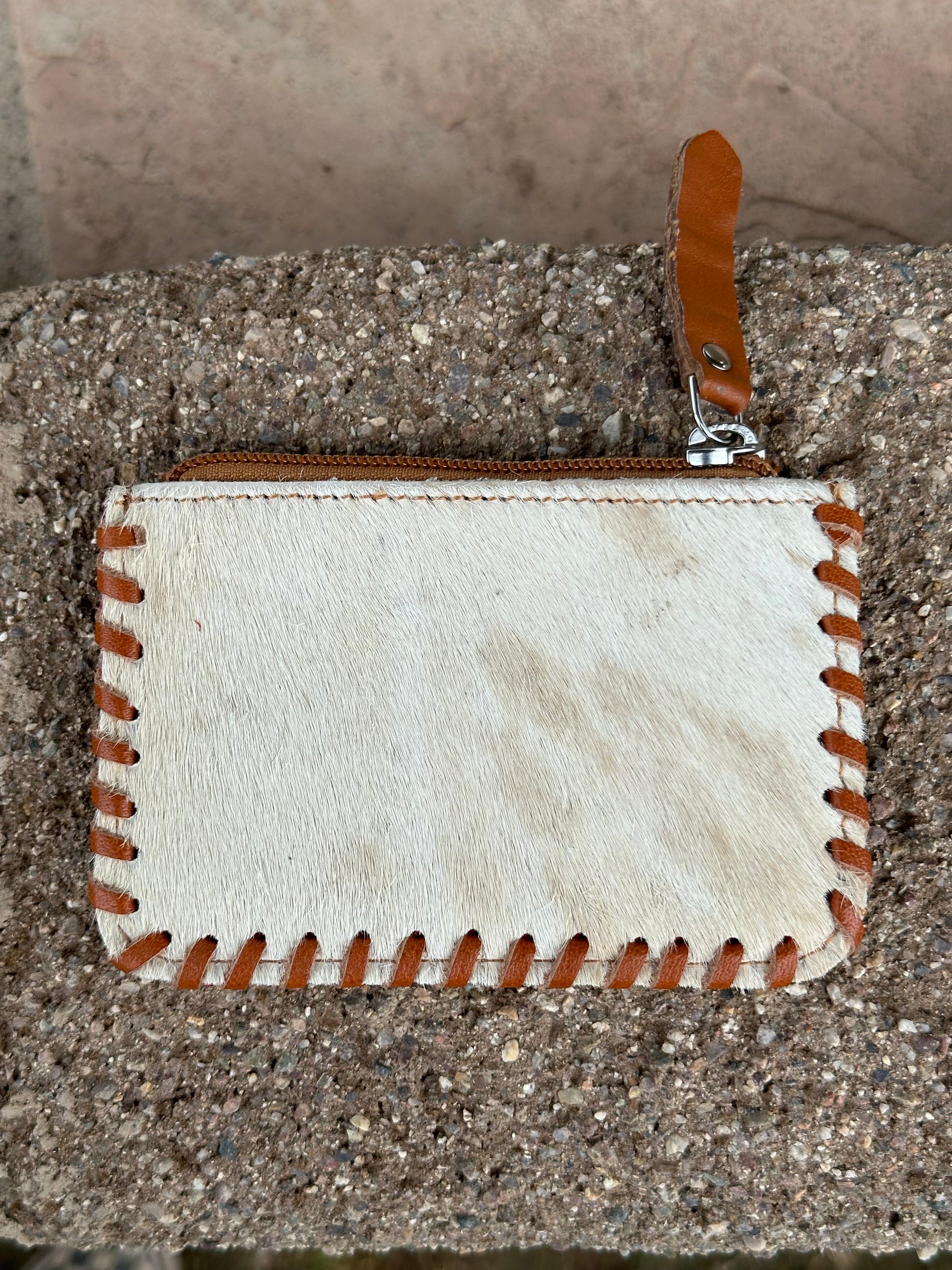 Genuine Tooled Leather Cowhide Coin Bag