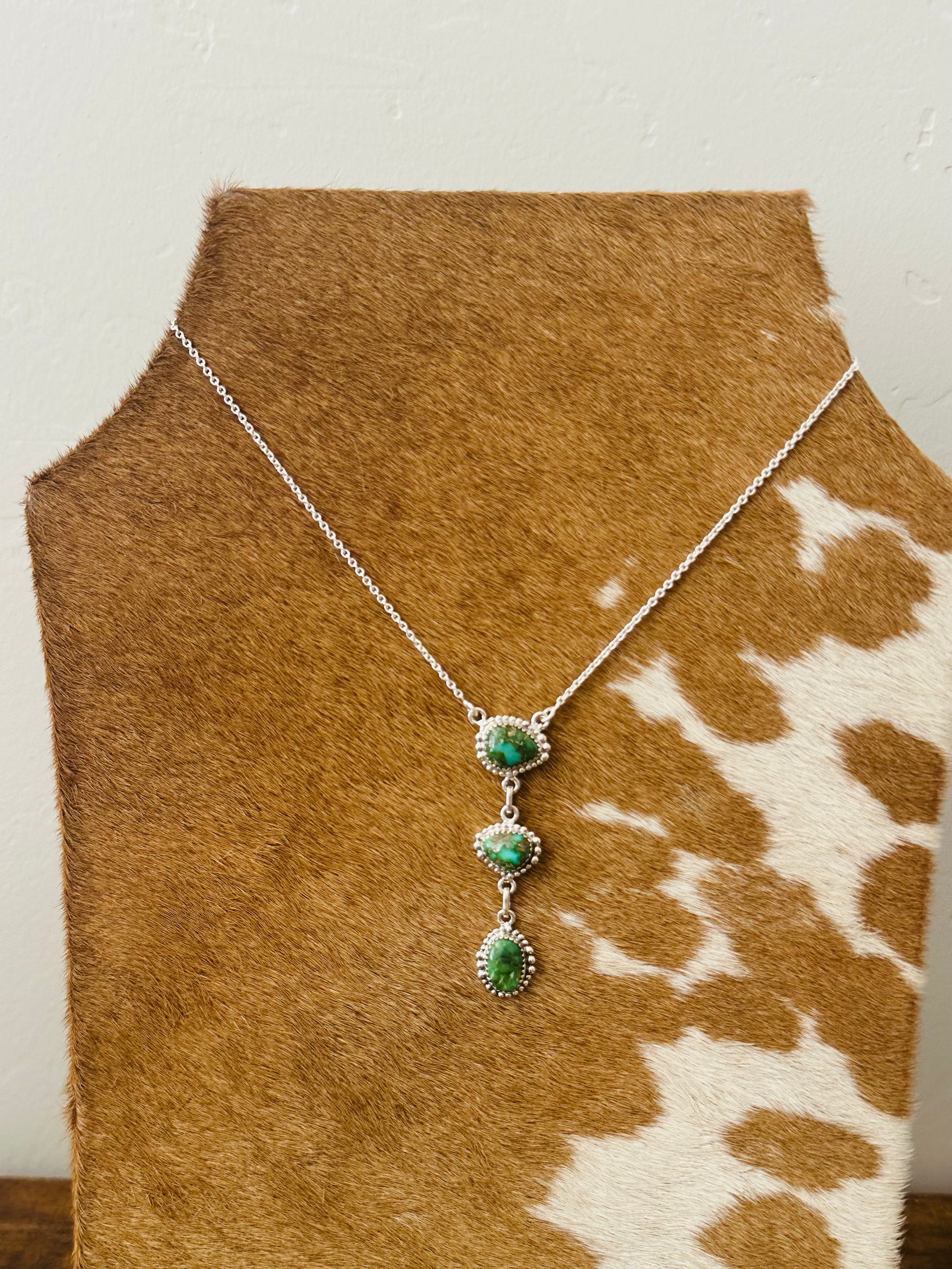 Southwest Made Sonoran Gold Turquoise & Sterling Silver Necklace
