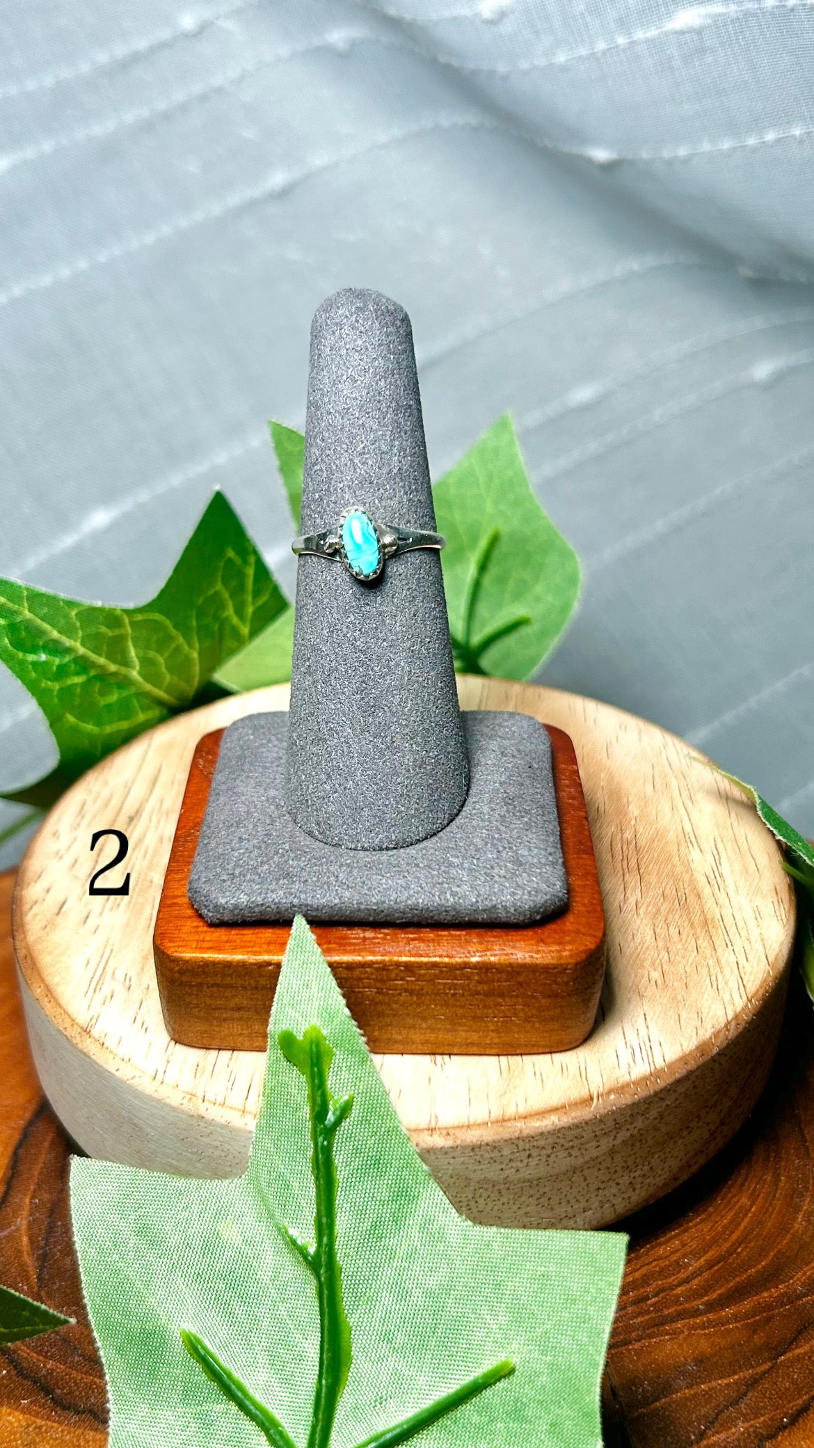 Navajo Made Kingman Turquoise & Sterling Silver Ring