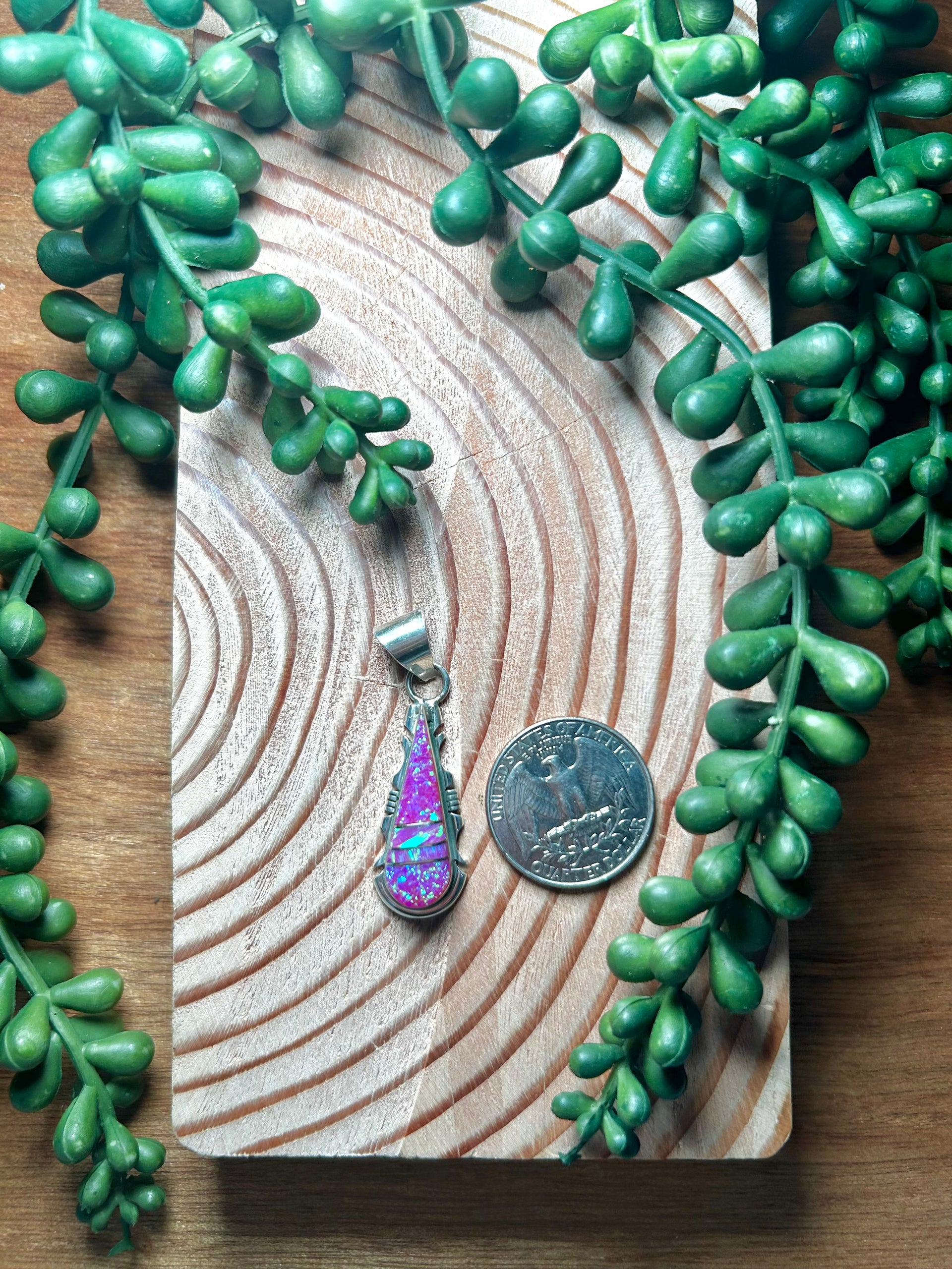 Steve Francisco Man-Made Opal & Sterling Silver Pendant