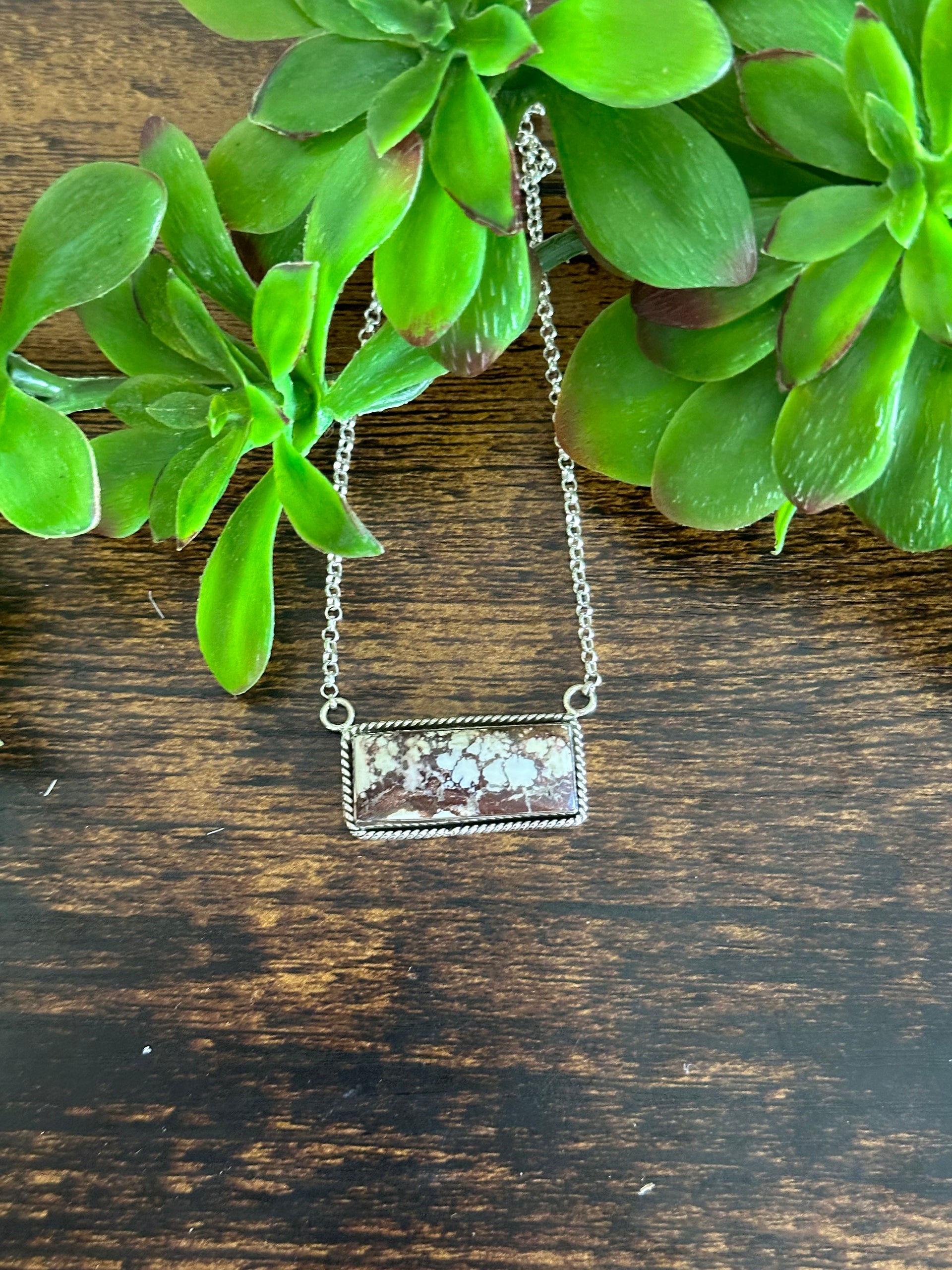 Southwest Made Wild Horse & Sterling Silver Necklace