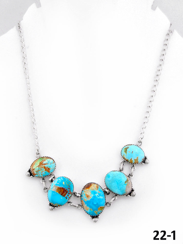Southwest Handmade Royston Turquoise & Sterling Silver Necklace