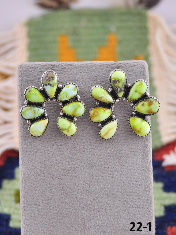 Southwest Made Palomino & Sterling Silver Post Naja Earrings