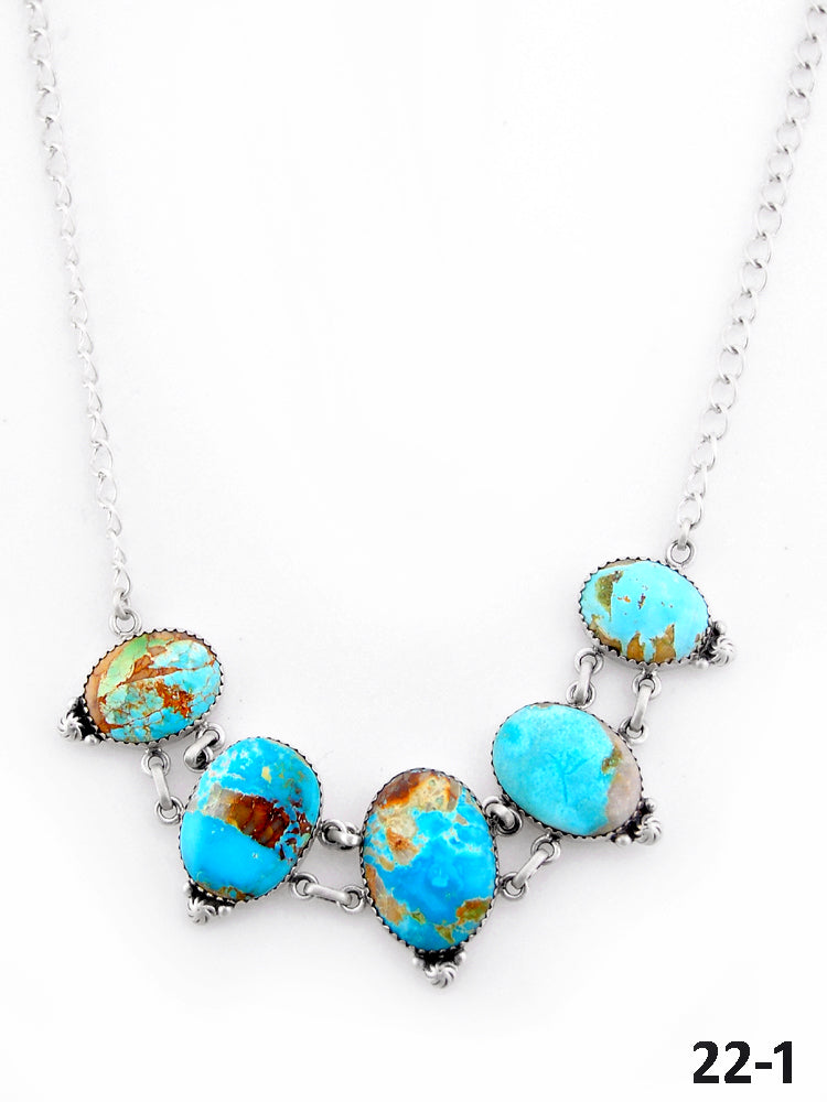 Southwest Handmade Royston Turquoise & Sterling Silver Necklace