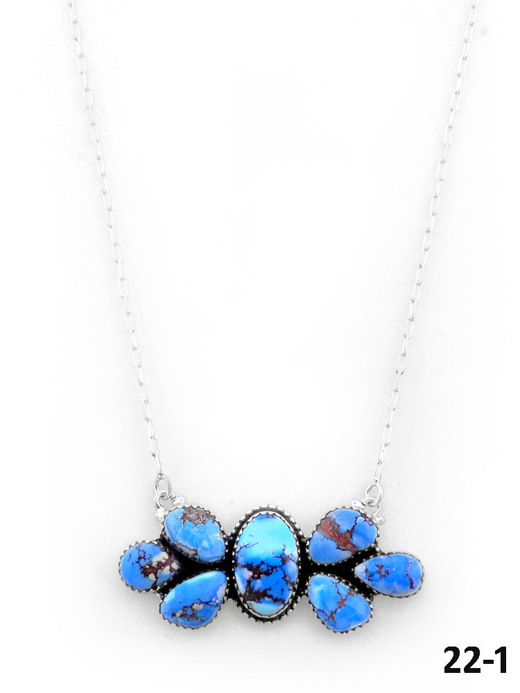 Southwest Handmade Golden Hills Turquoise & Sterling Silver Necklace