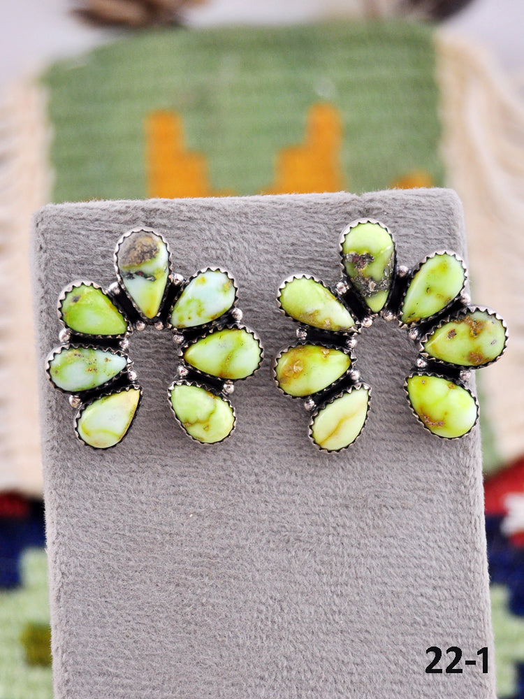 Southwest Made Palomino & Sterling Silver Post Naja Earrings