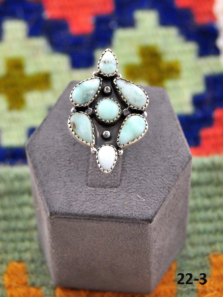 Southwest Made Paloma Turquoise & Sterling Silver Adjustable Ring