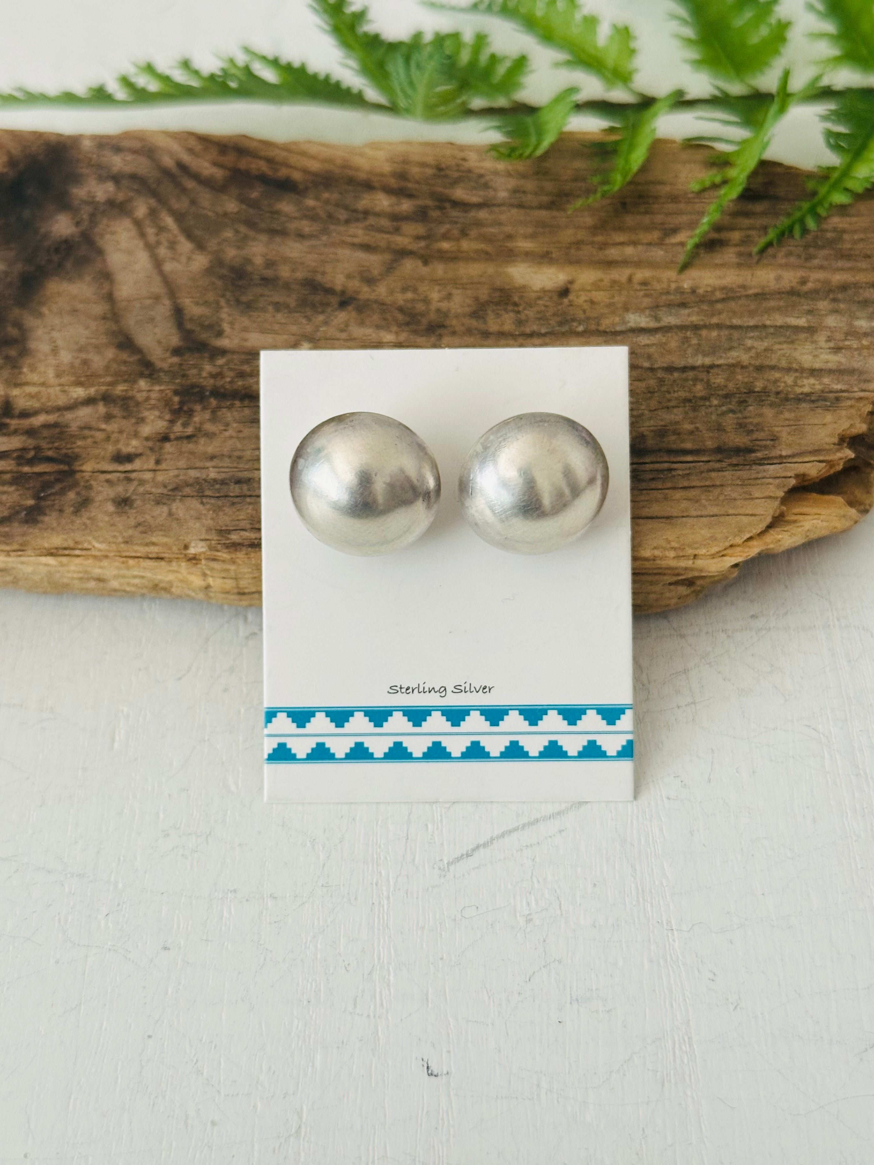 Navajo Made Sterling Silver Post Earrings