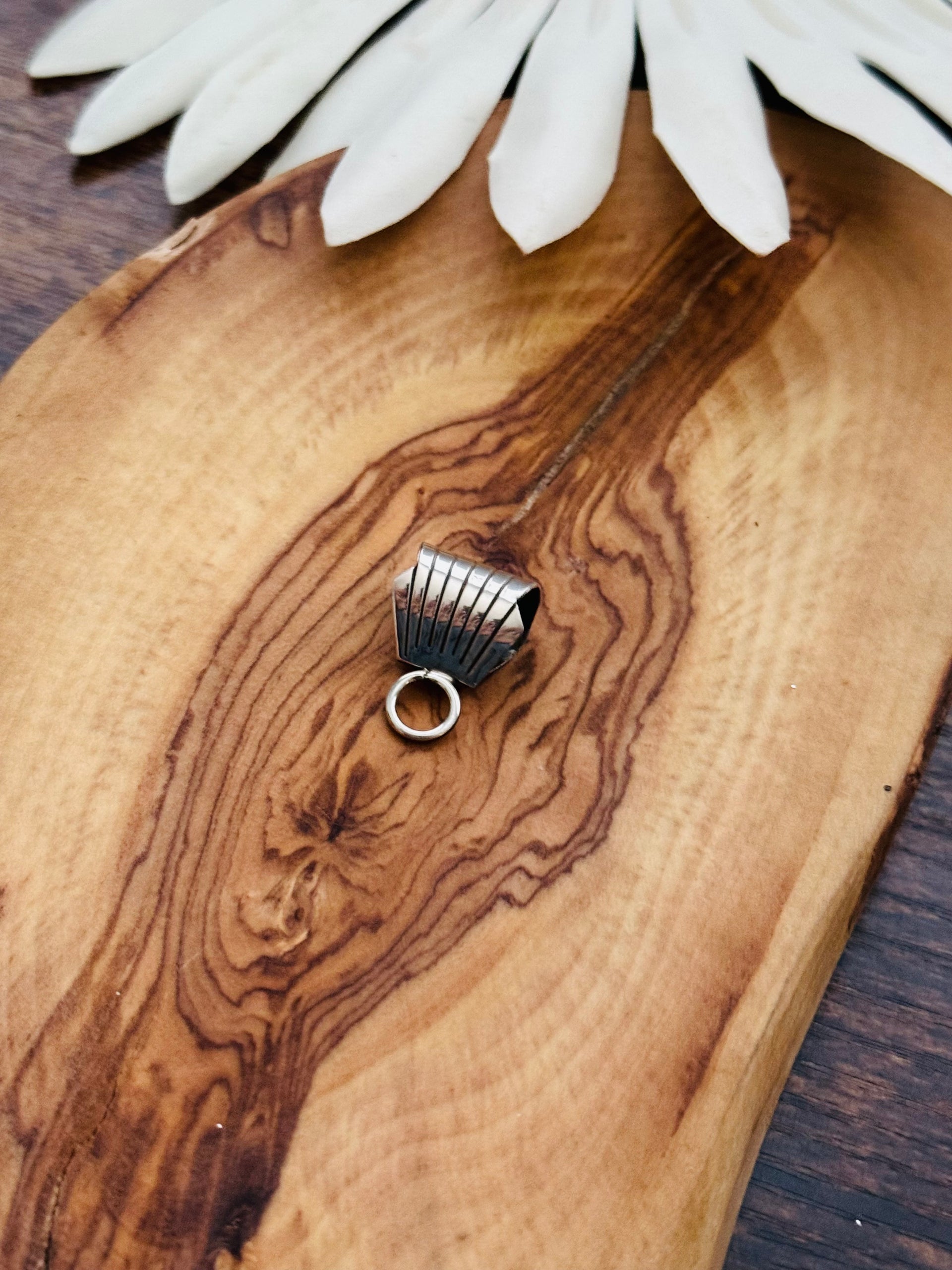 Navajo Made Sterling Silver Bail