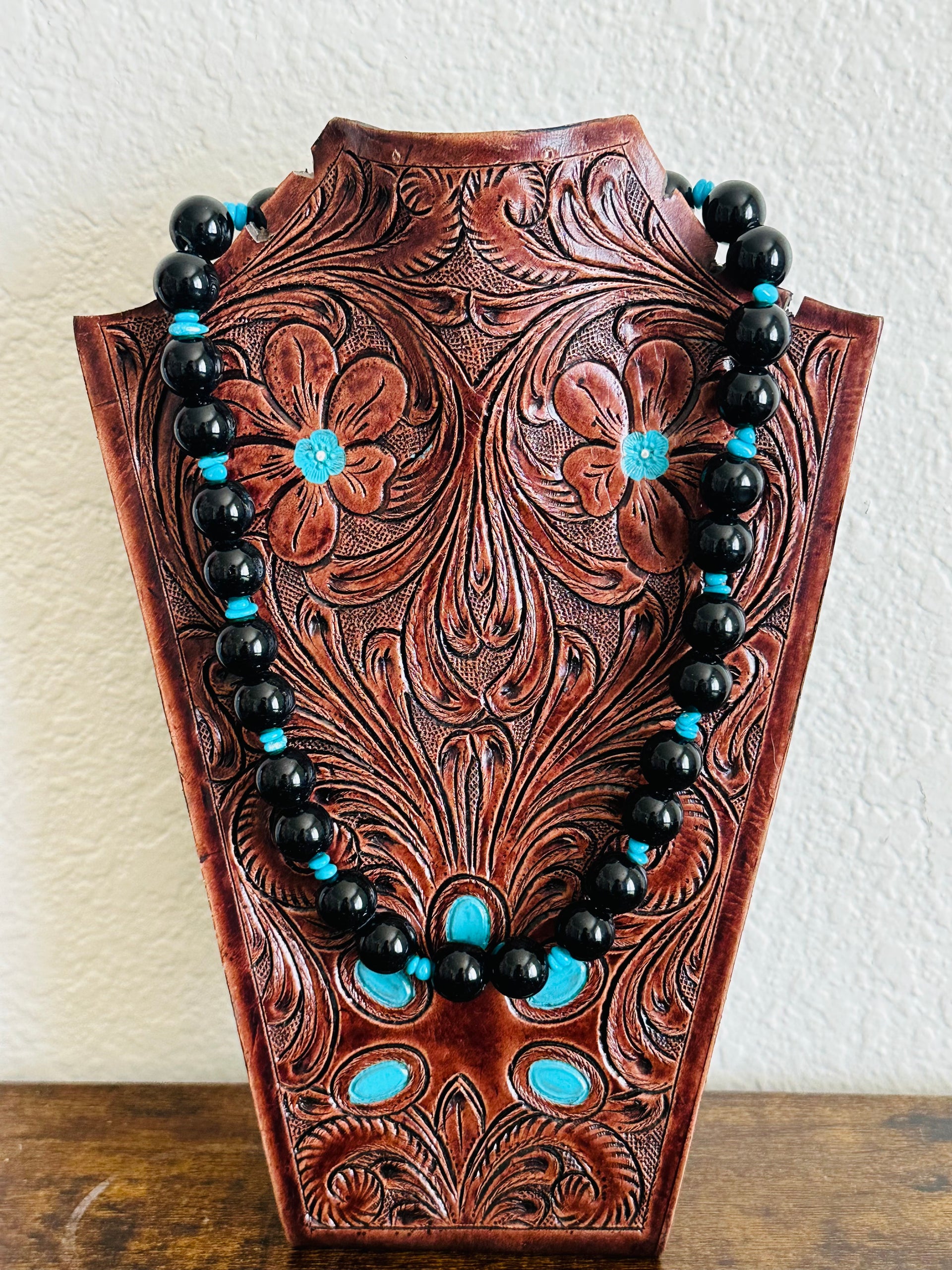 Navajo Strung Multi Stone & Sterling Silver Necklace