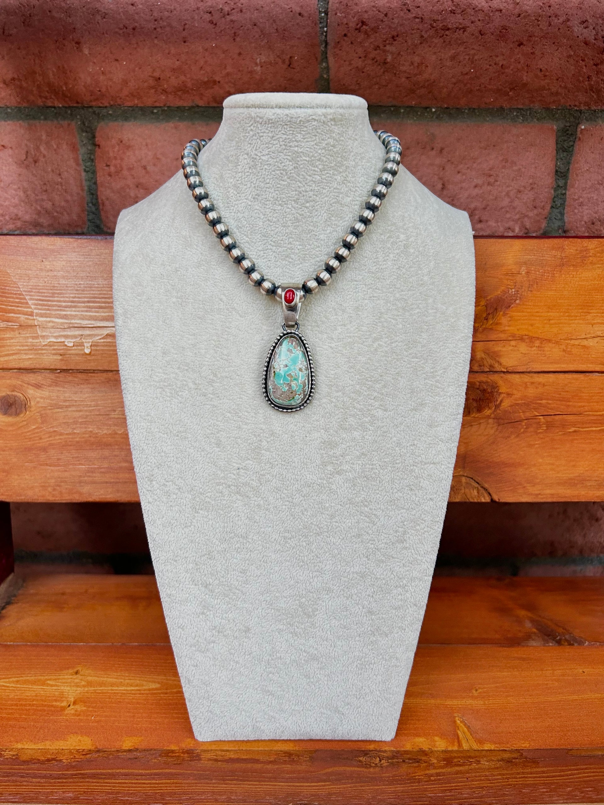 Paul Livingston Natural Robsion & Sterling Silver Pendant