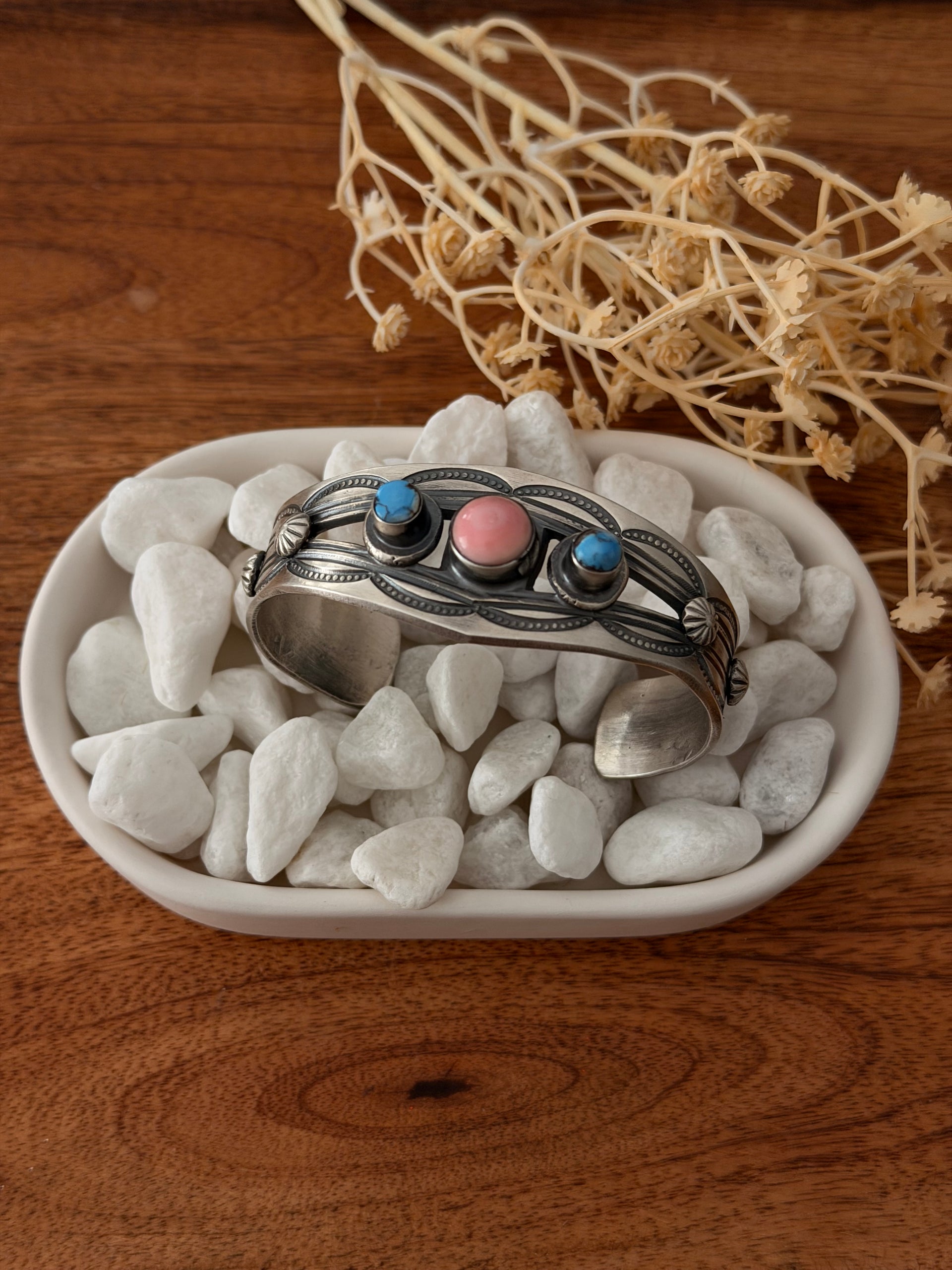 Chimney Butte Multi Stone & Sterling Silver Cuff Bracelet