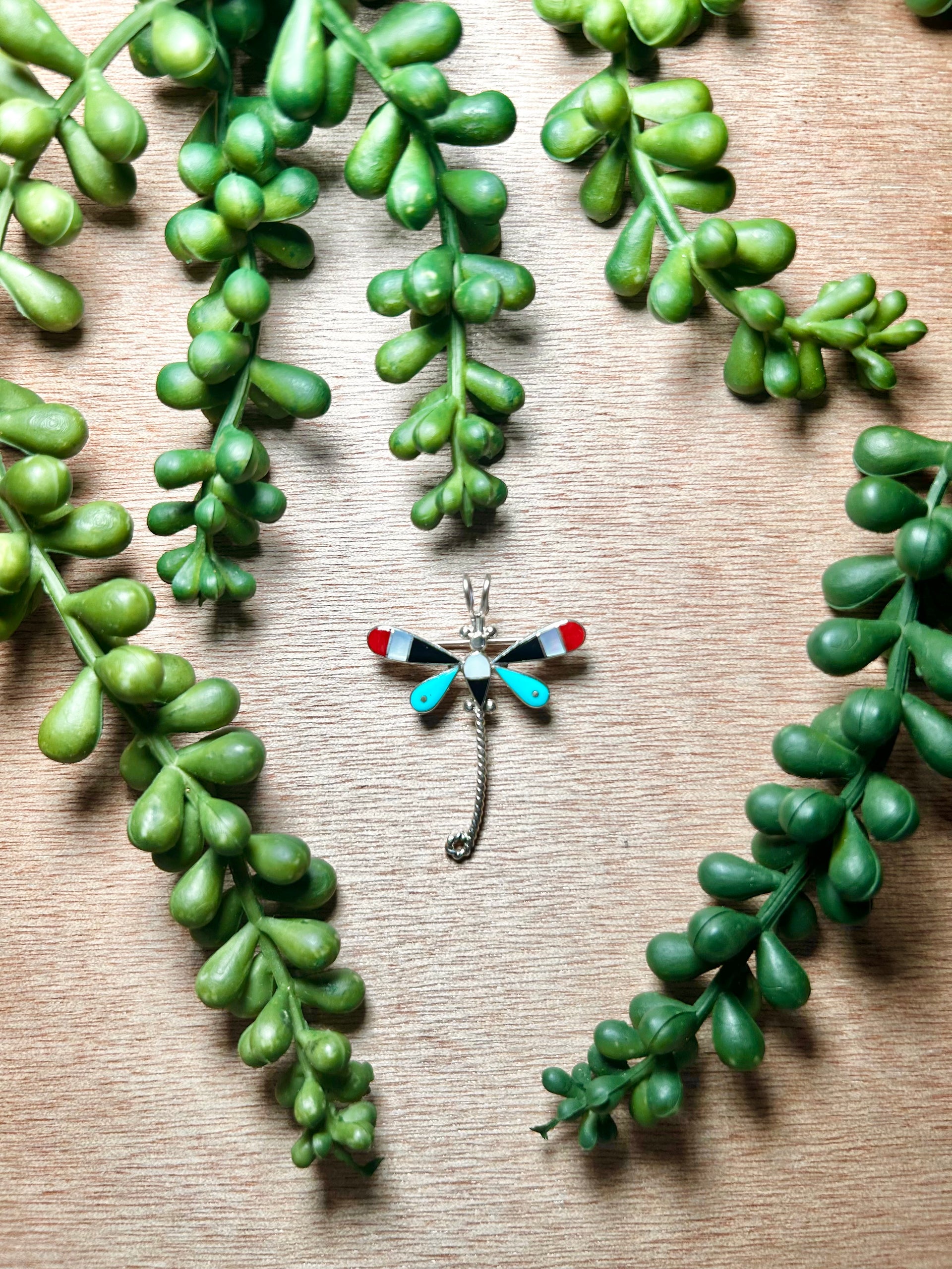 Navajo Made Multi Stone & Sterling Silver Pendant/Pin