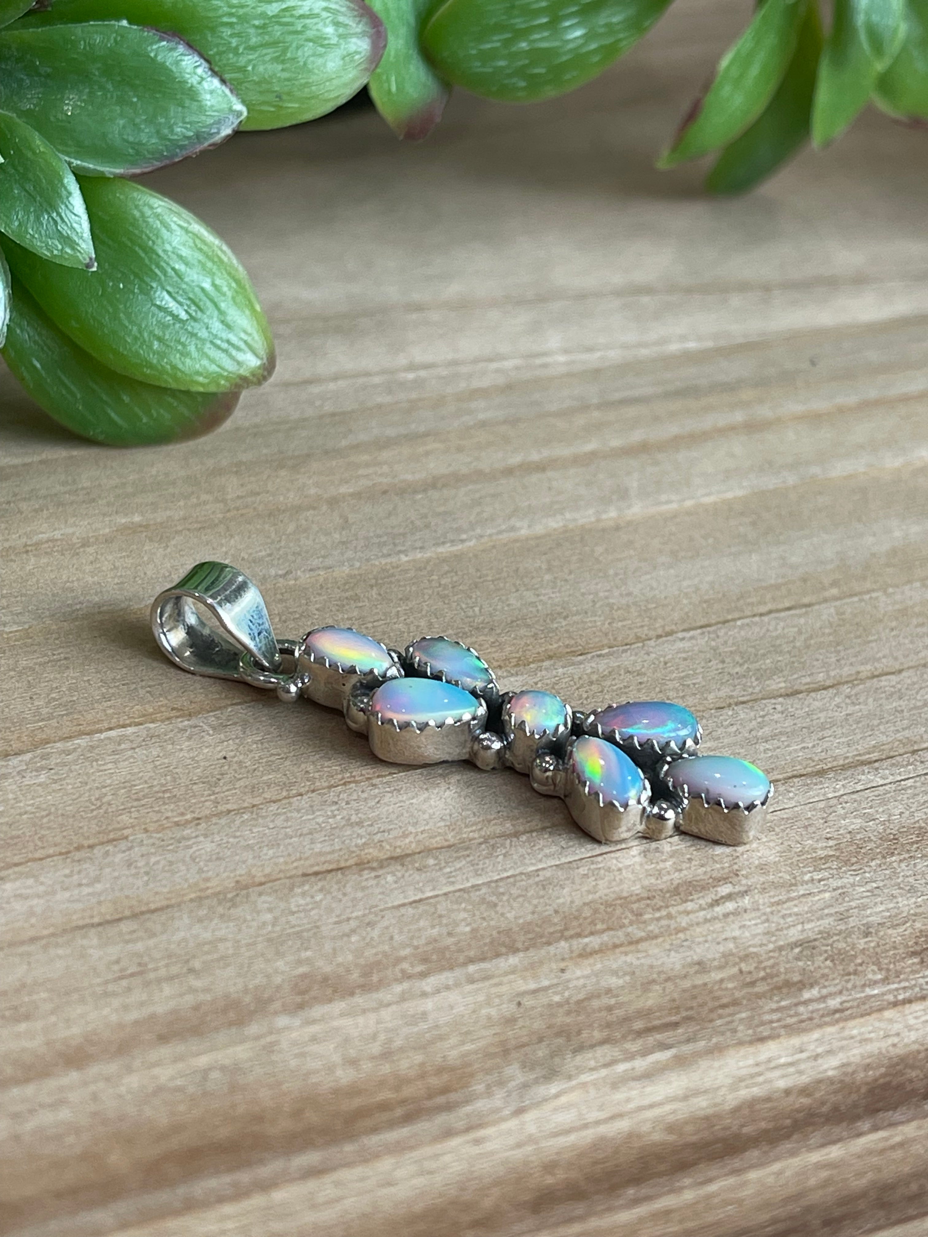 Southwest Handmade Opal & Sterling Silver Pendant