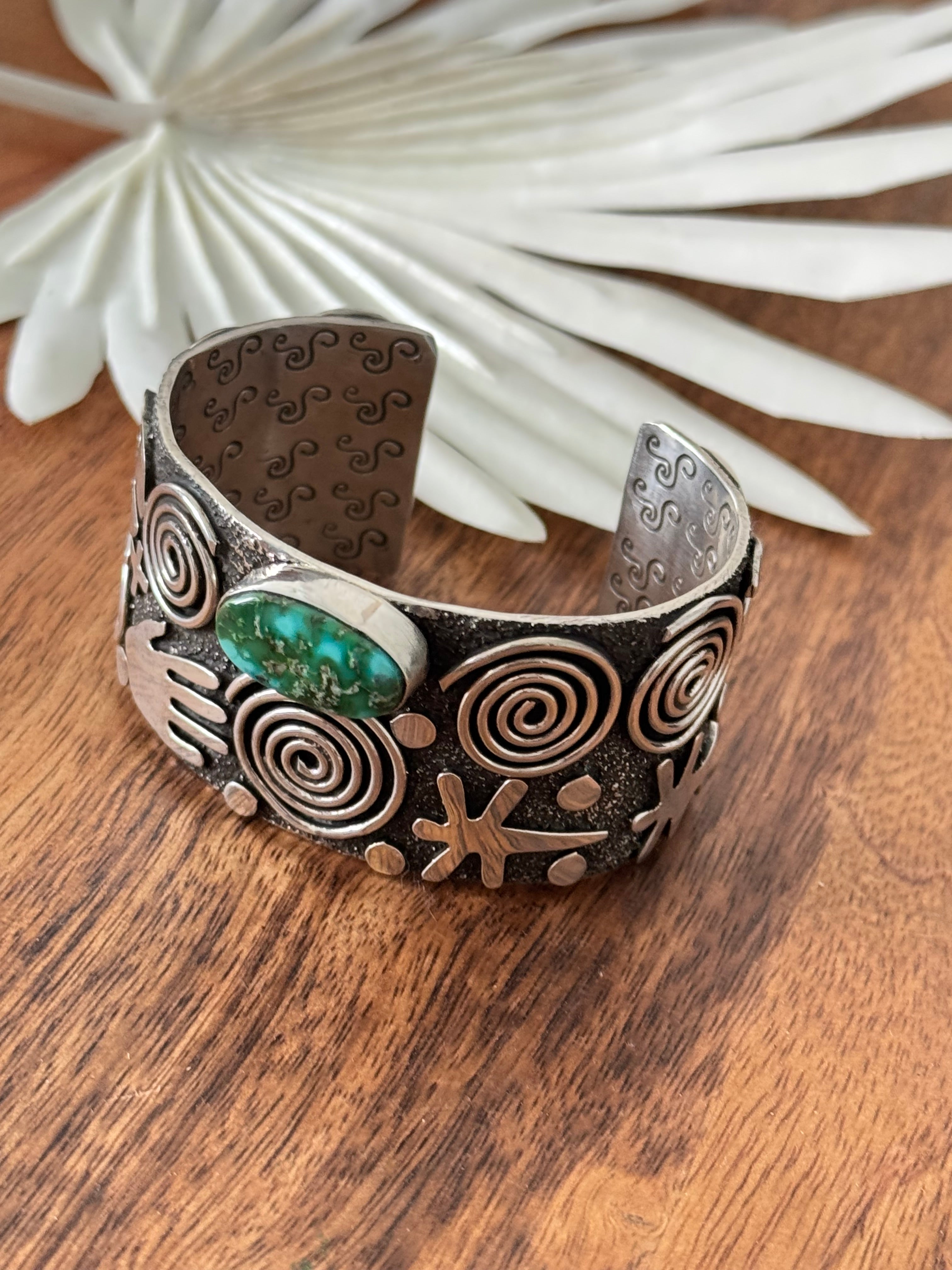 Alex Sanchez Sonoran Mountain Turquoise & Sterling Silver Cuff Bracelet