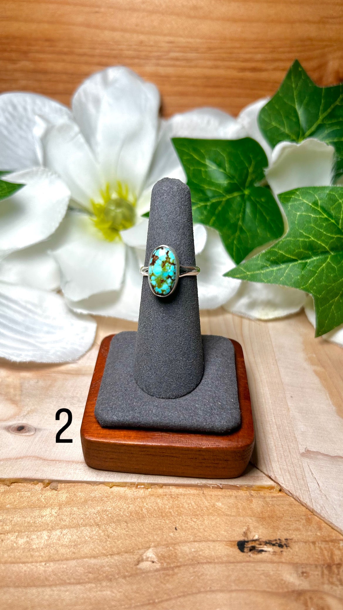 Sheryl Martinez Highgrade Kingman Turquoise & Sterling Silver Ring